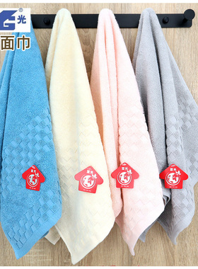 山东亚光牌全棉简柔毛巾吸水劳保深色超市促销灰色不易掉毛A类厚