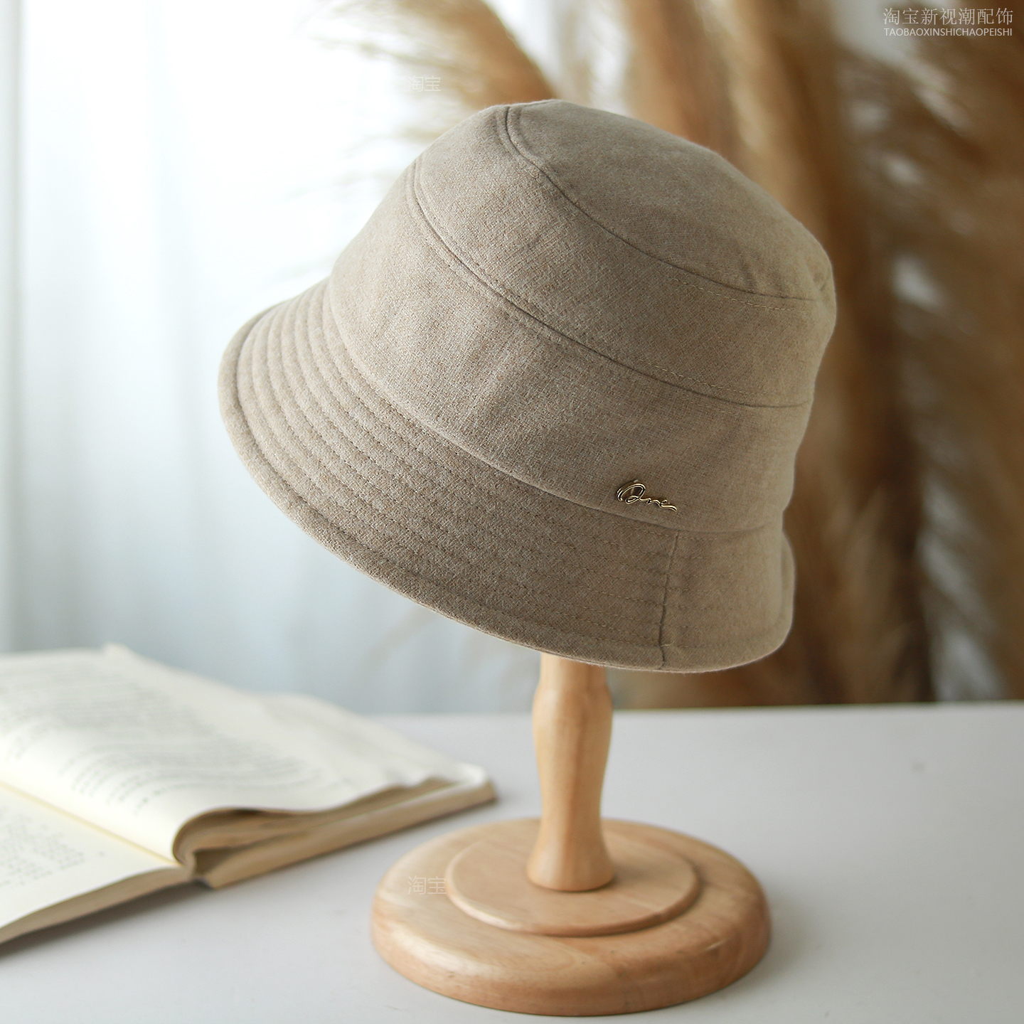 小檐秋冬新款日系渔夫帽显脸小