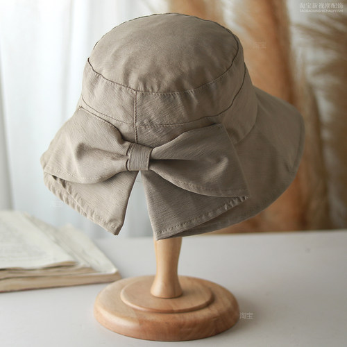 春夏季柔软透气复古渔夫帽后开叉