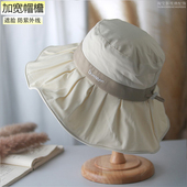 防紫外线薄款 防晒渔夫帽女夏季 新款 速干户外遮阳帽大檐太阳帽女