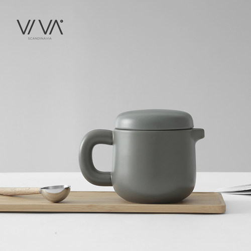 丹麦viva伊莎贝拉陶瓷北欧茶壶