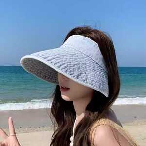 复古潮流做旧牛仔空顶贝壳帽逛街