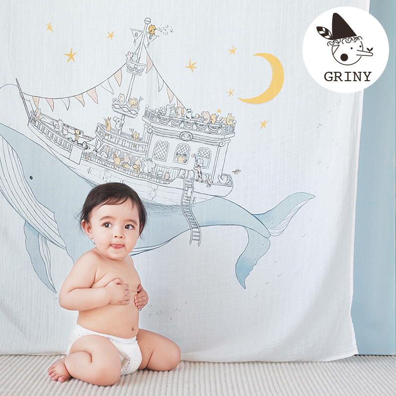 griny婴儿纱布被子夏季薄款宝宝
