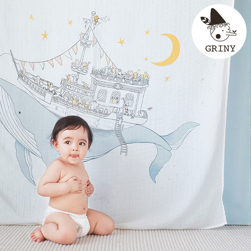 griny婴儿纱布被子夏季薄款宝宝