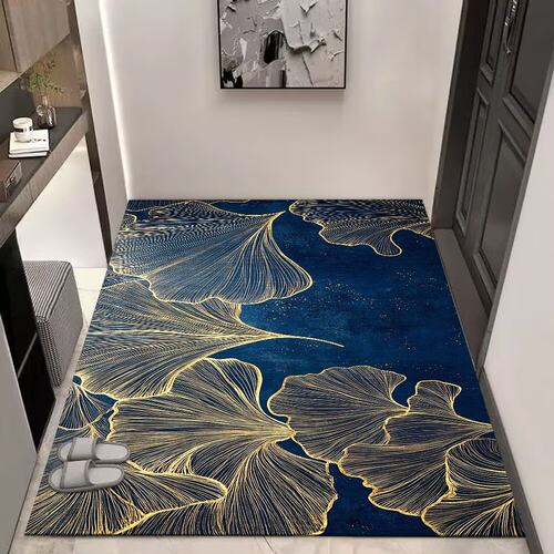 进门地垫硅藻泥玄关过道地毯门口家用门垫防滑轻奢玄关脚垫可裁剪