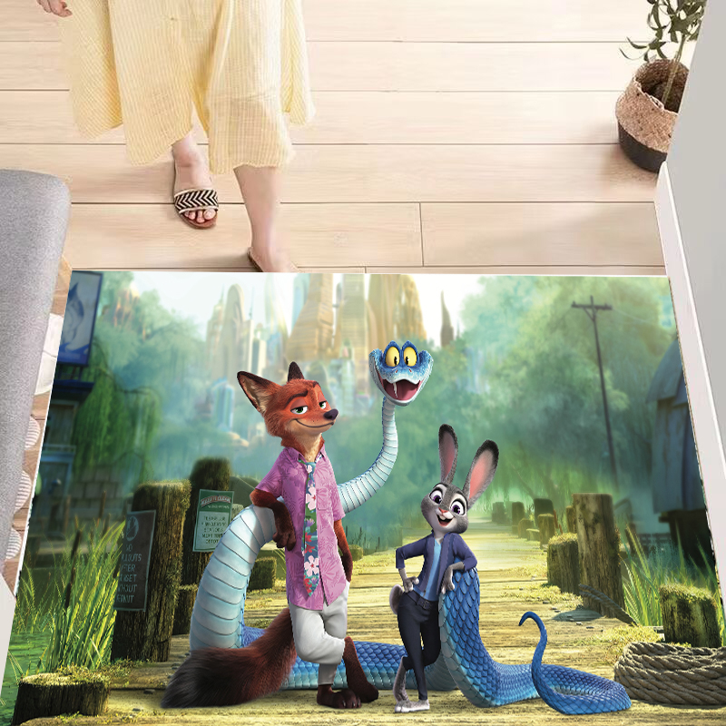 2025年新款丝圈地垫疯狂动物城2耐磨防滑门口地垫楼梯口免打理垫