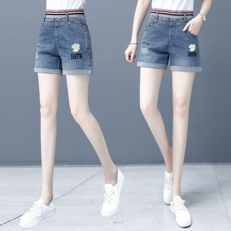 小雏菊轻薄直筒裤女2020年夏装新款超显瘦老爹裤以纯百搭牛仔短裤