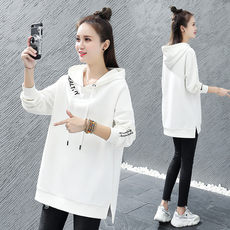 以纯官方旗舰店宽松连帽卫衣女2020早秋新款韩版高街外套薄款上衣