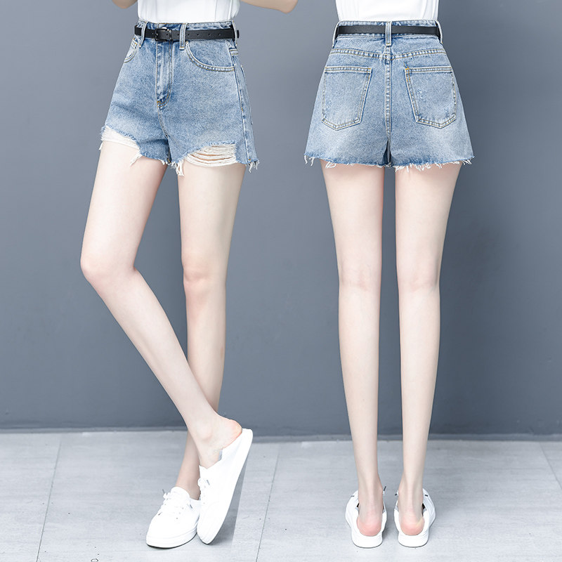 热裤牛仔短裤女2020夏季新款高腰显瘦A字裤休闲裤以纯官方旗舰店