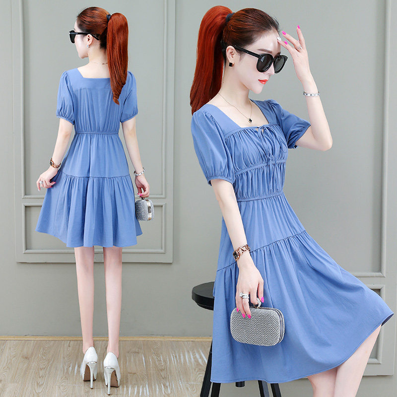 爱依服旗舰店遮肚子显瘦连衣裙2020年新款小个子白色裙子女仙气质