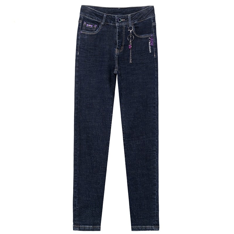 以纯官方旗舰店高腰牛仔裤女2020春秋新款显瘦小脚裤紧身女裤弹力