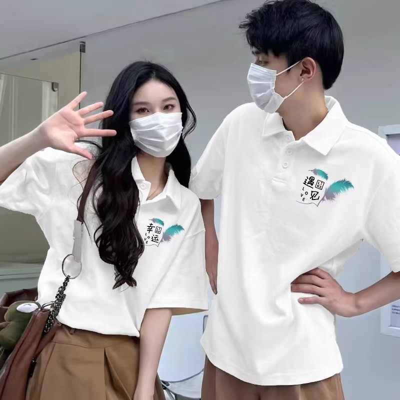 2026新款美式爆款夏季情侣装POLO衫短袖t恤衣服,女装/女士精品,POLO衫,淘宝优惠券,粉丝福利购,淘宝优惠卷