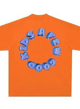 230克纯棉fff马思唯同款欧美潮牌宽松圆领学生情侣短袖T恤高颜值t