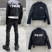F1赛车服刺绣赛车服欧美复古风机车服骑行服棉服VTM polizei皮衣