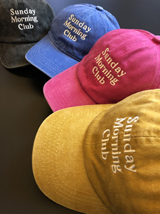 褪色水洗字母刺绣棒球帽软顶糖果色鸭舌帽韩系百搭通勤俱乐部帽子