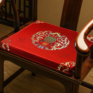 中国风椅垫茶椅防滑海绵垫中式 圈椅餐椅垫定做古典红木沙发垫坐垫