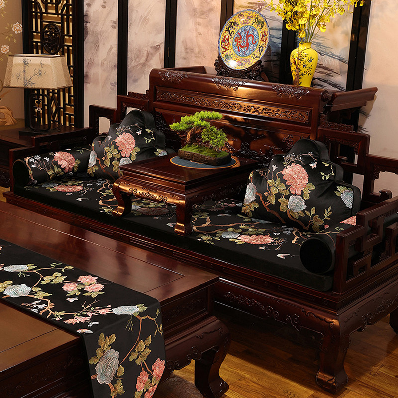 新中式红木沙发垫坐垫冬季通用垫子罗汉床垫茶餐椅太师椅垫海绵垫,居家布艺,沙发垫,淘宝优惠券,粉丝福利购,淘宝优惠卷