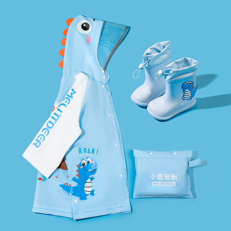 儿童雨衣男童上学衣小学生幼儿园宝宝雨披雨鞋套装防水全身新款女