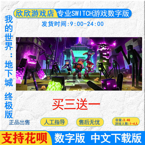 switch游戏 任天堂ns 我的世界：地下城 终极版全DLC 数字版下载