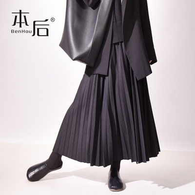 BenHou/本后2452毛呢百褶裙
