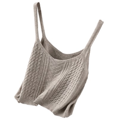 纯色V领麻花针织吊带内搭马甲外搭背心针织女网红外穿短款春秋冬