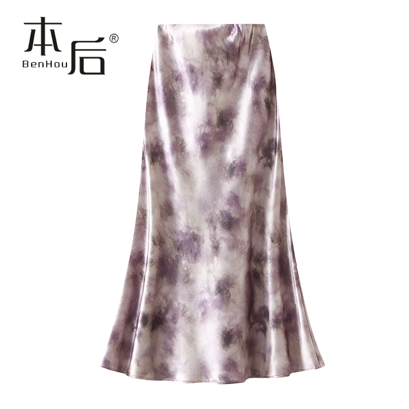 9861-1新中式缎面鱼尾裙