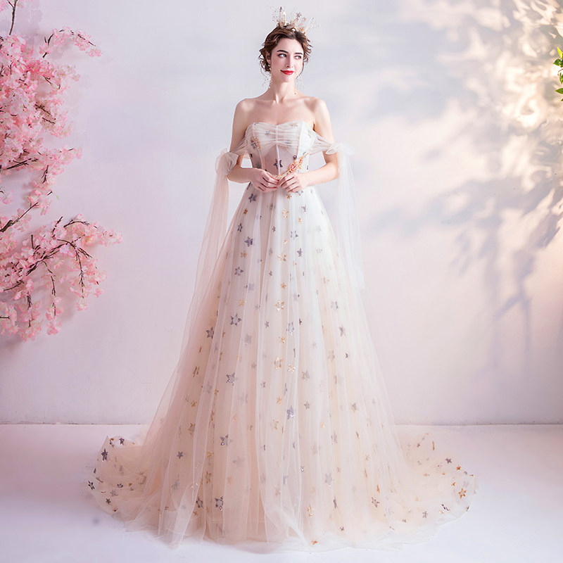 Angel's wedding dress Fashionable Champagne bride marry Toast clothing Banquet Annual meeting Wedding dress full dress 577in the Women's clothing/Boutique , Wedding/Cheongsam/Formal dress , Formal dress/Evening  category - from Buy2taobao.com to provide professional Taobao agent buy service