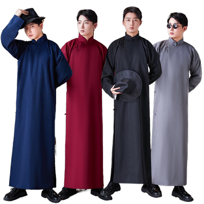 唐装男款中山装相声大褂演出服