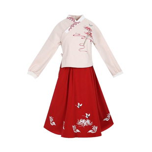 冬装毛领汉元素冬季汉服女 过年 古风加厚 套装保暖中国风两件套