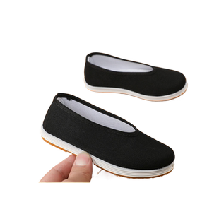 搭配马面裙的鞋子古风儿童汉服鞋黑色舞蹈表演男童平底休闲单鞋夏