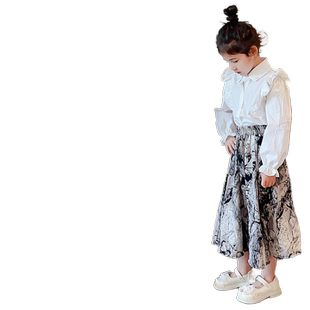 新中式国风鞋子女童汉服鞋夏绣花儿童古风鞋国风马面裙搭配的鞋子