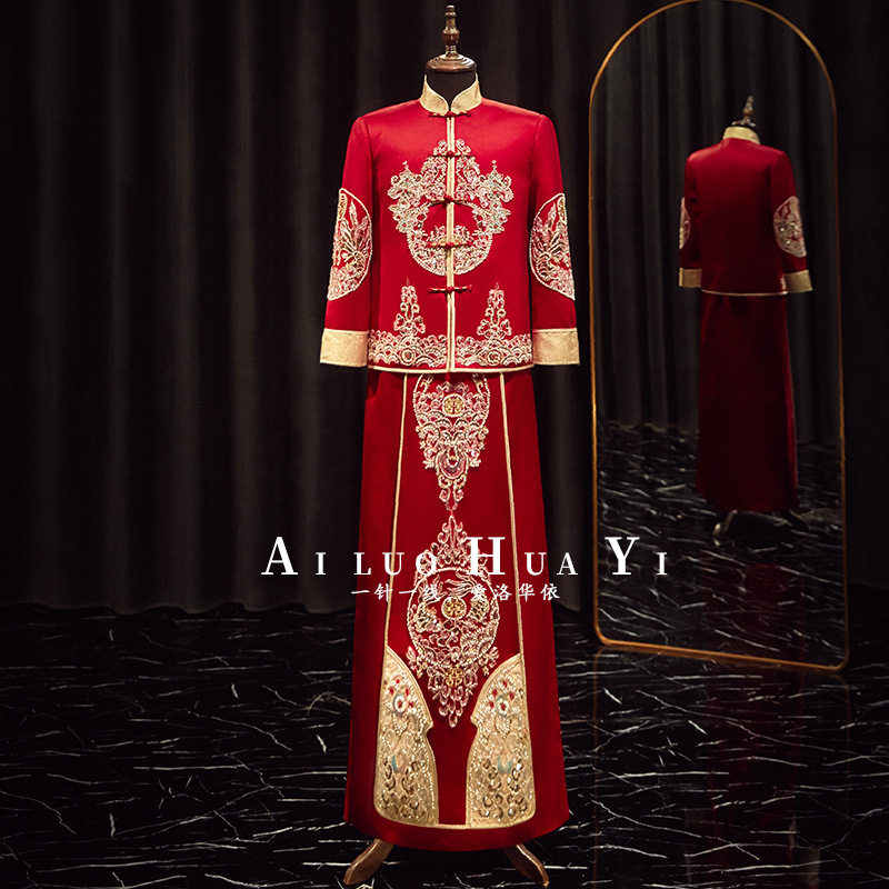 婚服秀禾服男装新郎服唐装男款图片