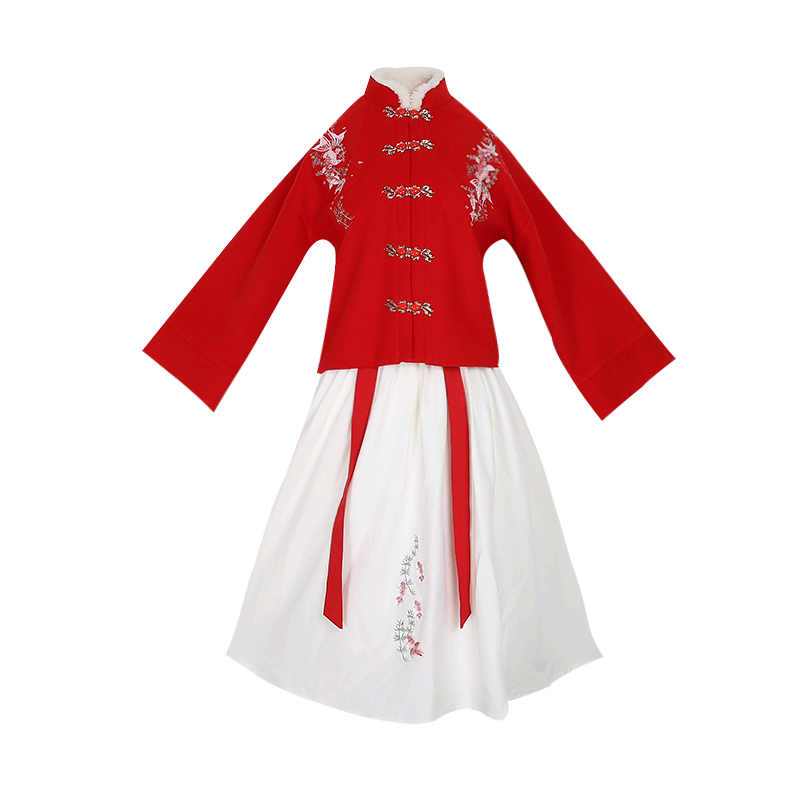 秋冬季汉服女中国风加厚保暖过年