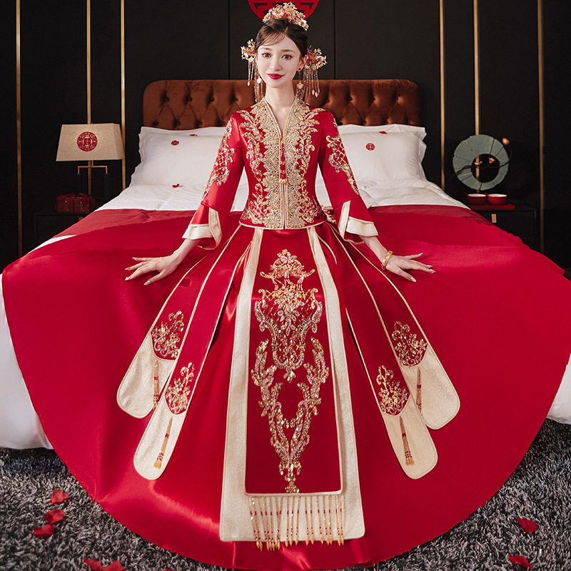 秀禾服婚服结婚礼服女新娘旗袍图片