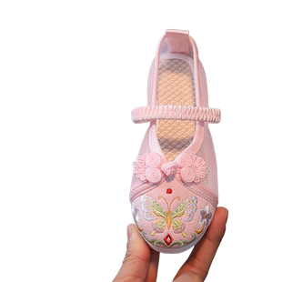 国风儿童汉服古风鞋子女童古装鞋夏配马面裙的鞋子老北京绣花布鞋