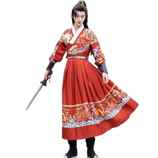 男士明制汉服男青少年中国风长衫锦衣卫绣春刀古风飞鱼服男款套装