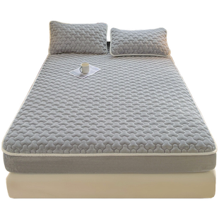 牛奶绒床笠加厚夹棉冬季珊瑚绒法兰绒保暖床单全包防滑床垫保护套