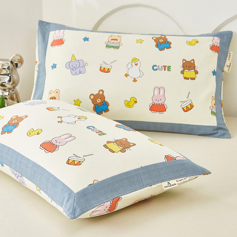 A类全棉老粗布枕套一对装成人单人学生纯棉枕头套48 74枕头皮四季