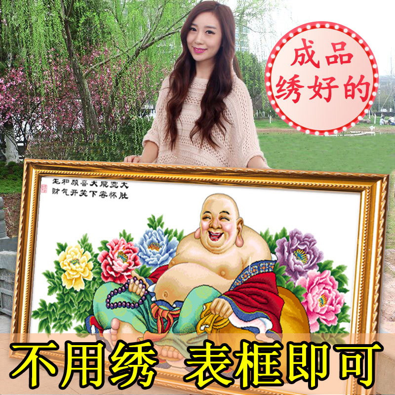 成品新款客厅佛祖观音菩萨十字绣