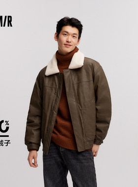 森马防皮衣夹克外套薄款羽绒服男