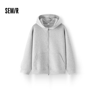 连帽夹克休闲 森马外套女纯色宽松慵懒2025秋新款 森柔棉 商场同款