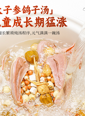 存珍益寿太子参鸽子汤煲汤材料包儿童成长汤宝宝炖乌鸡汤补品材料