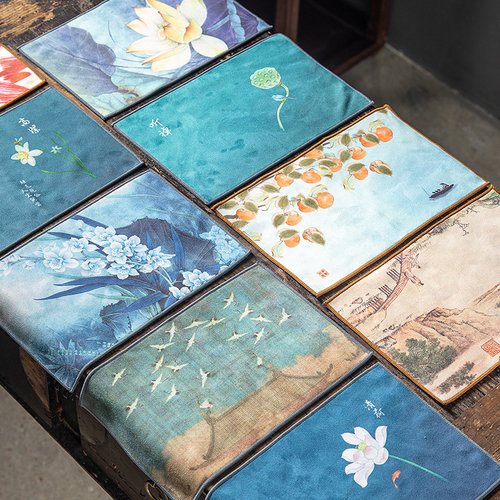 中式茶巾加厚毛绒吸水简约茶桌