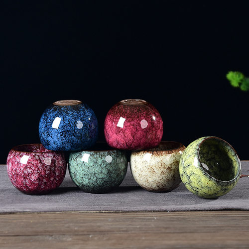 窑变龙蛋龙形不倒杯日式陶瓷杯建盏暖手杯子窑变大容量主人杯茶杯