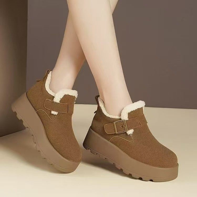 品牌加绒厚底增高百搭勃肯鞋女冬季爆款外穿保暖棉靴皮带扣雪地靴,女鞋,时尚雪地靴,淘宝优惠券,粉丝福利购,淘宝优惠卷