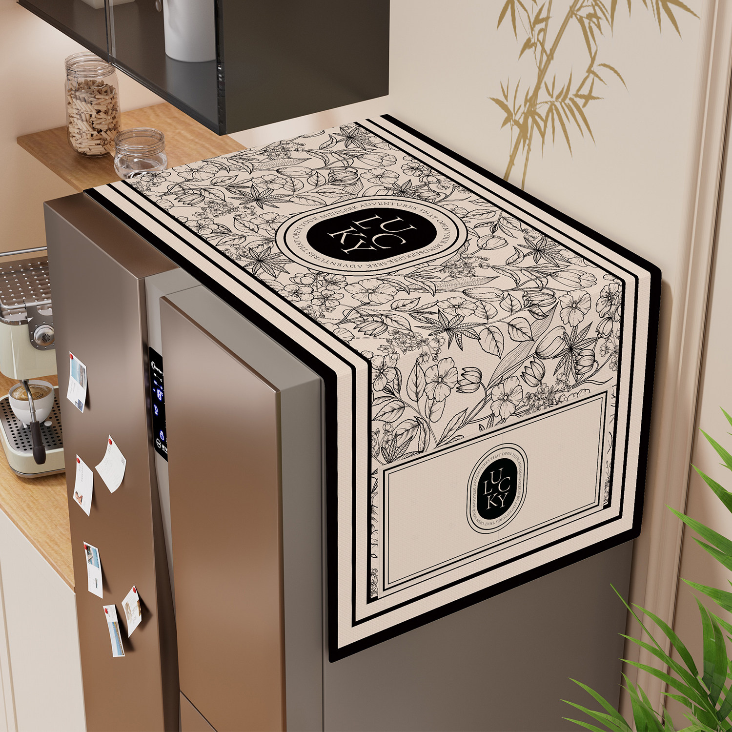 新款轻奢冰箱防尘盖布顶部遮盖防灰尘盖巾洗衣机垫布立式冰柜罩布