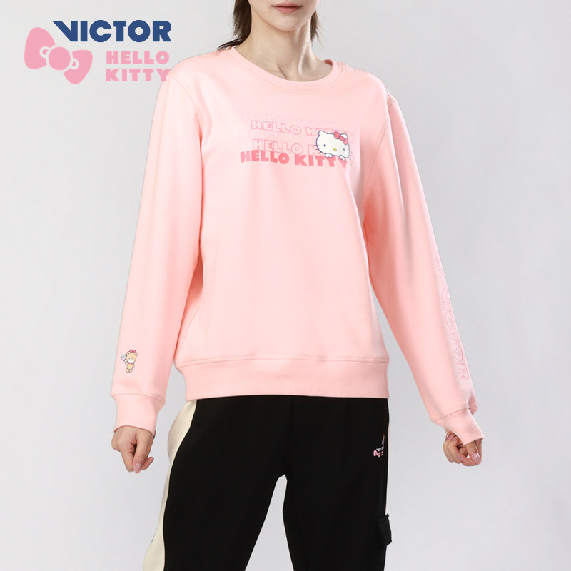 VICTOR威克多HELLO KITTY联名女款胜利羽毛球服外套卫衣长裤