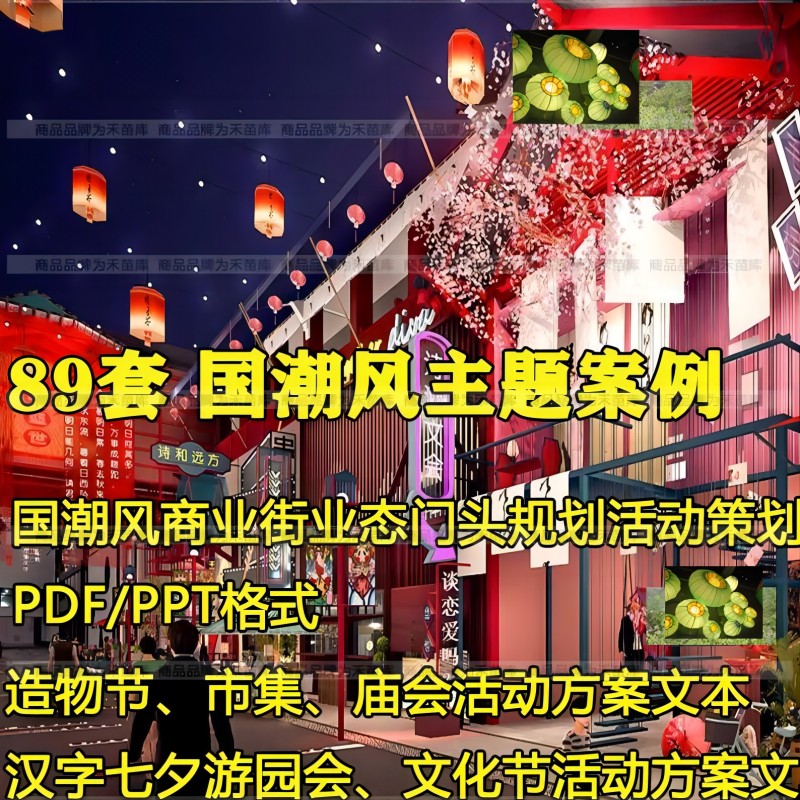 中国潮风主题商场商业街公司年会节日庙会游园会活动策划方案文本