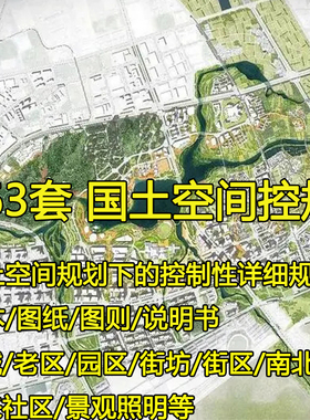 国土空间控制性详细规划修建性控规文本城市设计汇报PPT视频图集