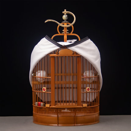 高档新款广西底高级川笼八哥画眉四喜鸟笼老楠竹制平底川笼竹笼子